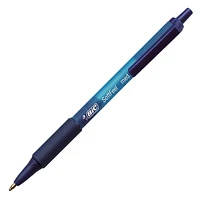 BIC Soft Feel Retractable Ballpoint Pen, Medium Point (1.0mm), Blue, 4 Count, Pack of 4