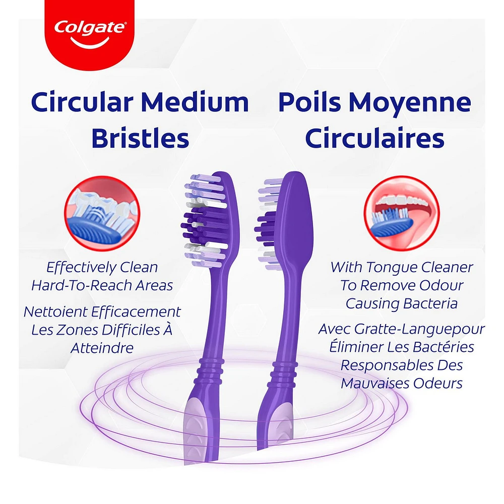 Brosse à dents moyenne Colgate Extra Clean - 6 pack 6 Pack