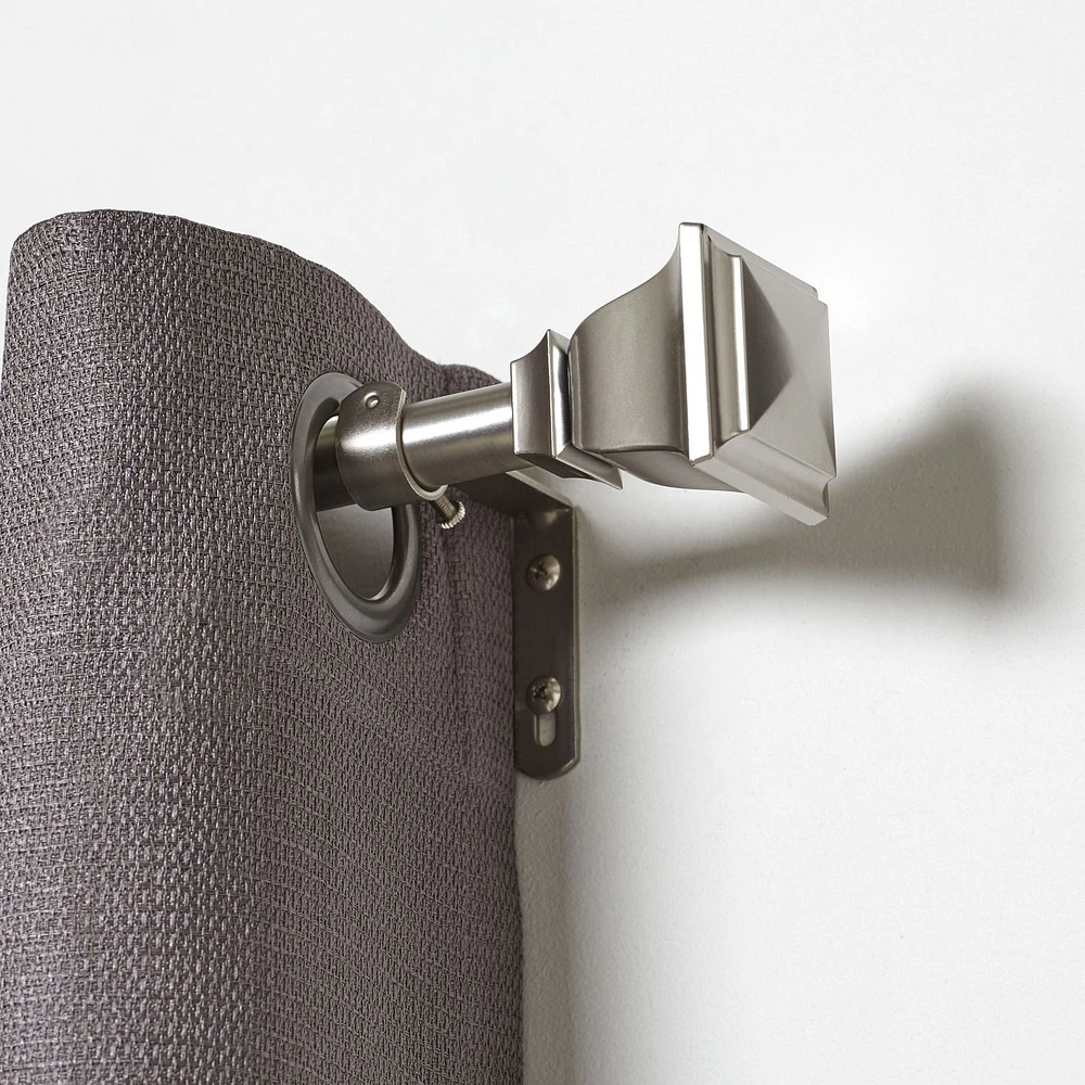 hometrends Terrace 3/4" Nickel Drapery Rod Set