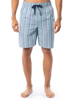 IZOD Men's Woven Sleep and Lounge Pajama Short, Stripe