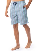 IZOD Men's Woven Sleep and Lounge Pajama Short, Stripe