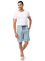 IZOD Men's Woven Sleep and Lounge Pajama Short, Stripe