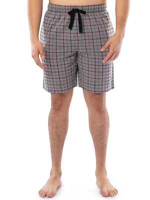 Wrangler Men's Printed Jersey Knit Sleep and Lounge Pajama Short, Grey and Red