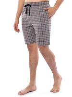 Wrangler Men's Printed Jersey Knit Sleep and Lounge Pajama Short, Grey and Red