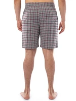 Wrangler Men's Printed Jersey Knit Sleep and Lounge Pajama Short, Grey and Red