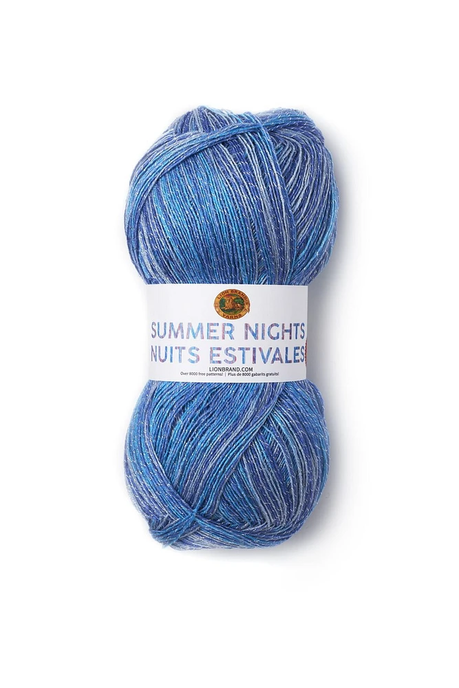 Lion Brand Yarn 512-300 Summer Nights Bonus Bundle Cast Away Metallic Yarn