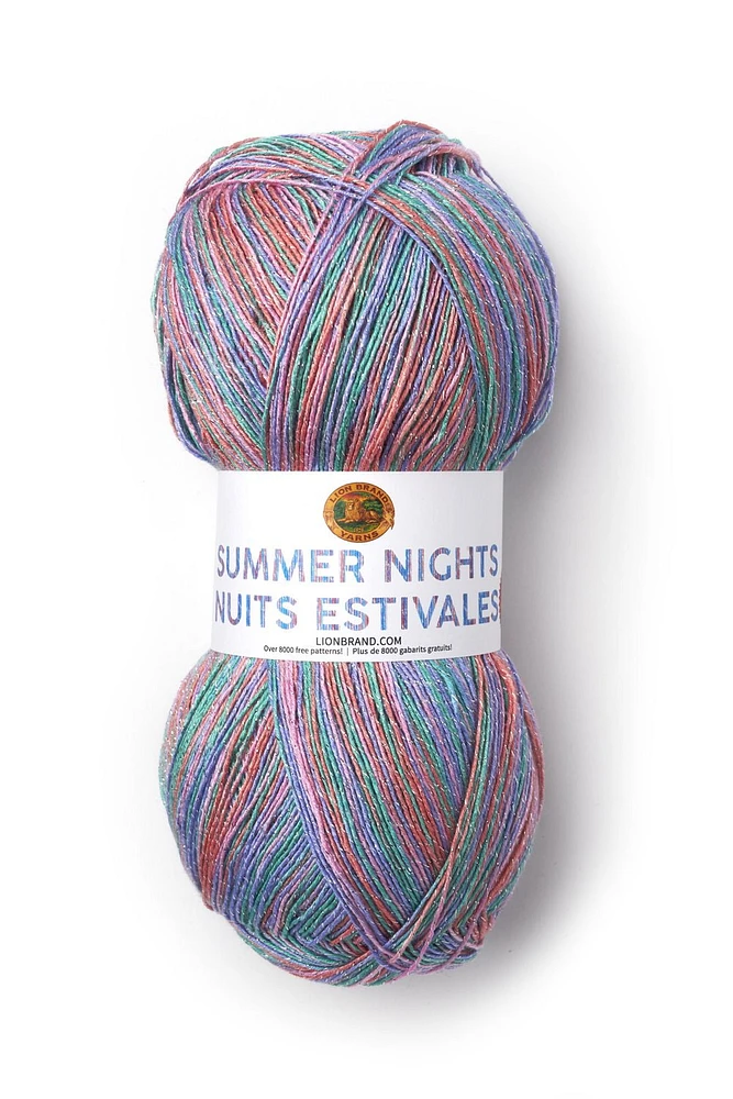 Lion Brand Yarn 511-310 Summer Nights Bonus Bundle Wildflowers Metallic Yarn