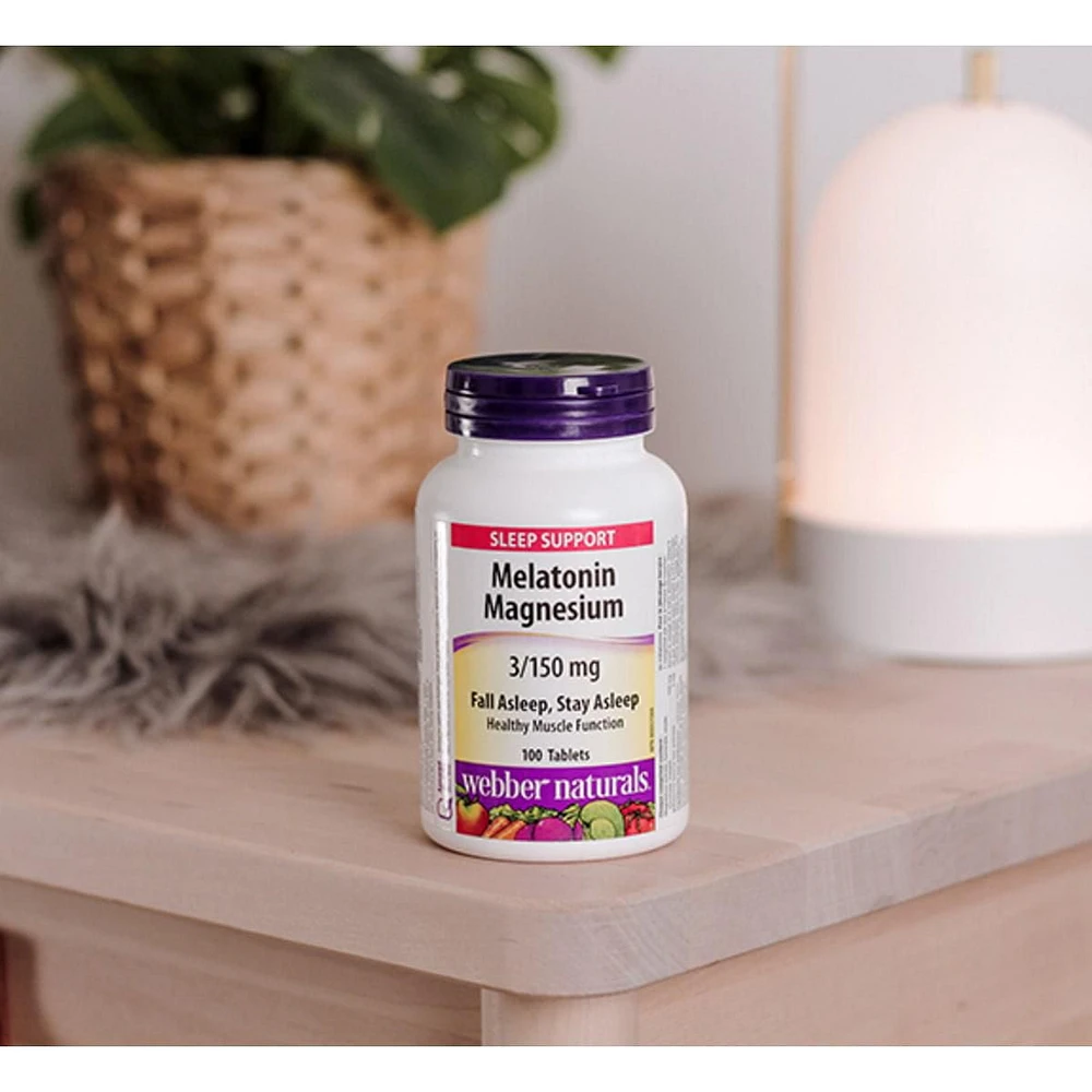 Webber Naturals® Melatonin Magnesium, 3/150 mg, 100 Tablets