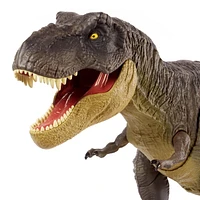 ​Jurassic World Stomp ‘N Escape Tyrannosaurus Rex Figure Camp Cretaceous Dinosaur Escape Toy with Stomping Movements, Movable Joints, Authentic Deco, Kids Gift Ages 4 Years & Up