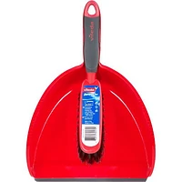 Vileda Dustpan Set - Soft Bristle Brush, Compact Size, Ergonomic soft grip handle