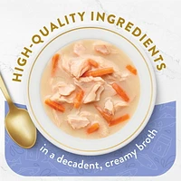 Fancy Feast Creamy Broths with Salmon & Whitefish, Wet Cat Food Complement 40g, 40g