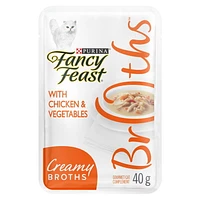 Fancy Feast Creamy Broths Chicken & Vegetables, Wet Cat Food Complement 40g, 40g