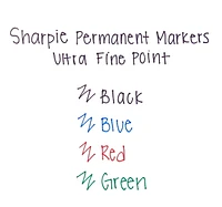 Sharpie Permanent Markers, Ultra Fine Point, Assorted Colours, 5 Count