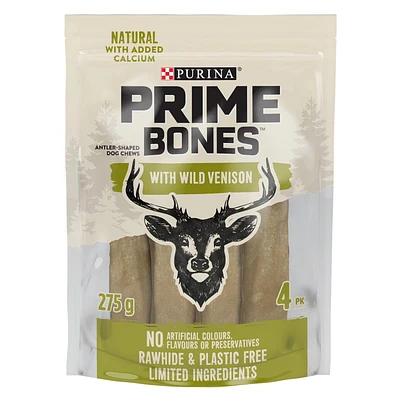 Prime Bones Venison Antler-Shaped Dog Chews, Dog Treats