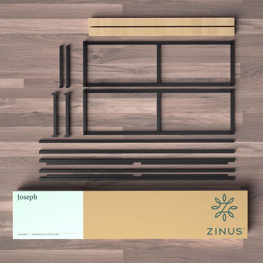 Zinus Joseph Inch Black Metal Platform Bed Frame