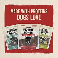 Prime Bones Bison Bone-Shaped Dog Chews, Dog Treats