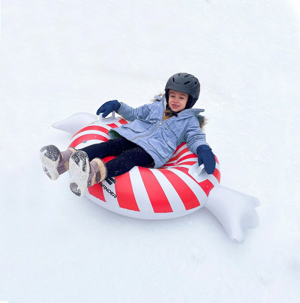 Pathfinder 39" Peppermint Candy Inflatable Snow Tube