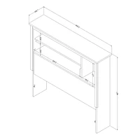 Bookcase Headboard from the collection Yodi South Shore