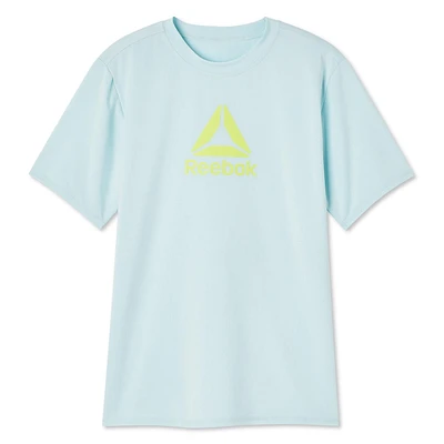 Reebok Boys' Short Sleeve Logo Rash Guard