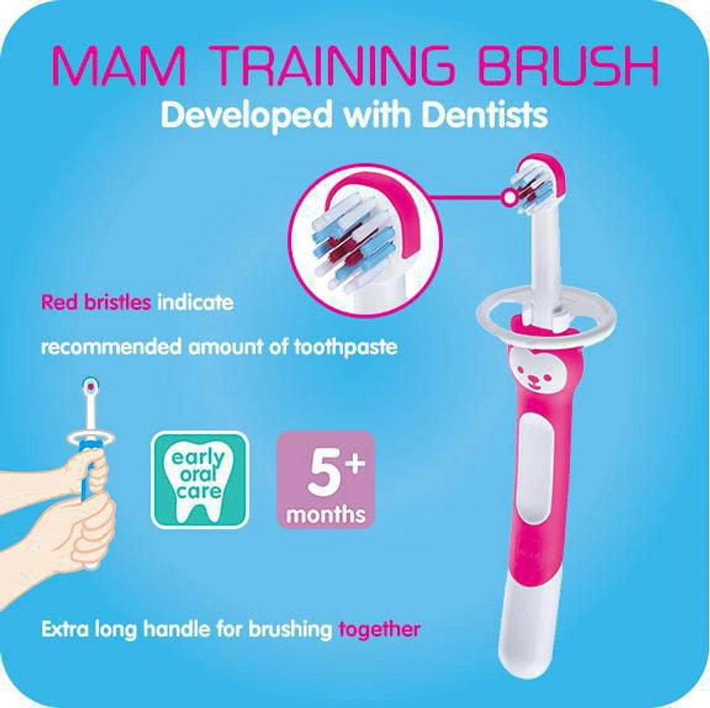 Ensemble d'apprentissage MAM Learn to Brush, garçon, 5 mois et plus, 2 unités