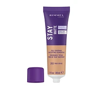 Rimmel Stay Matte Foundation, lightweight, silky formula, light liquid mousse and anti-pollution complex, 24H wear, 100% Cruelty-Free