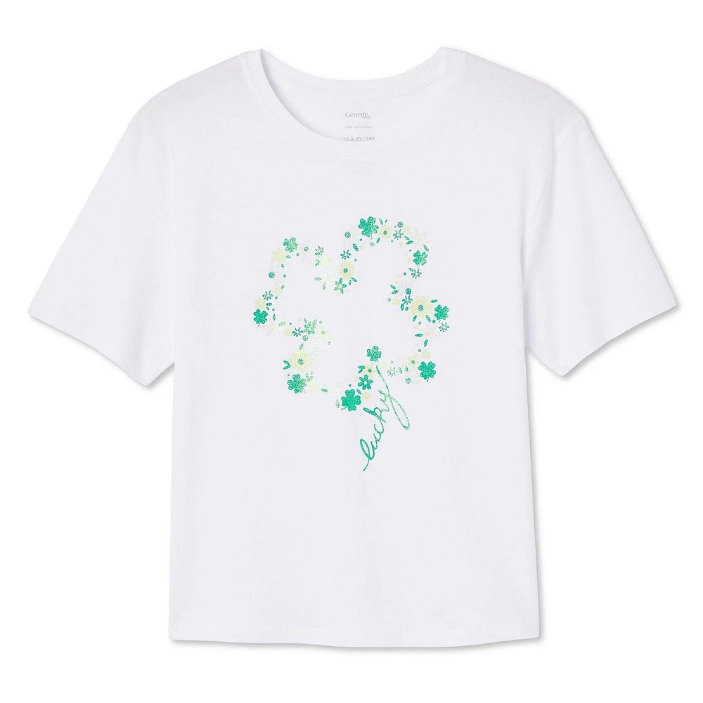 T-shirt de la St-Patrick George pour filles Tailles TP–TG