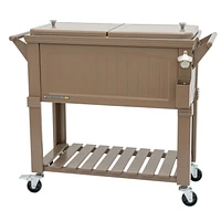 Permasteel - 80QT Furniture Style Patio Cooler - TAUPE