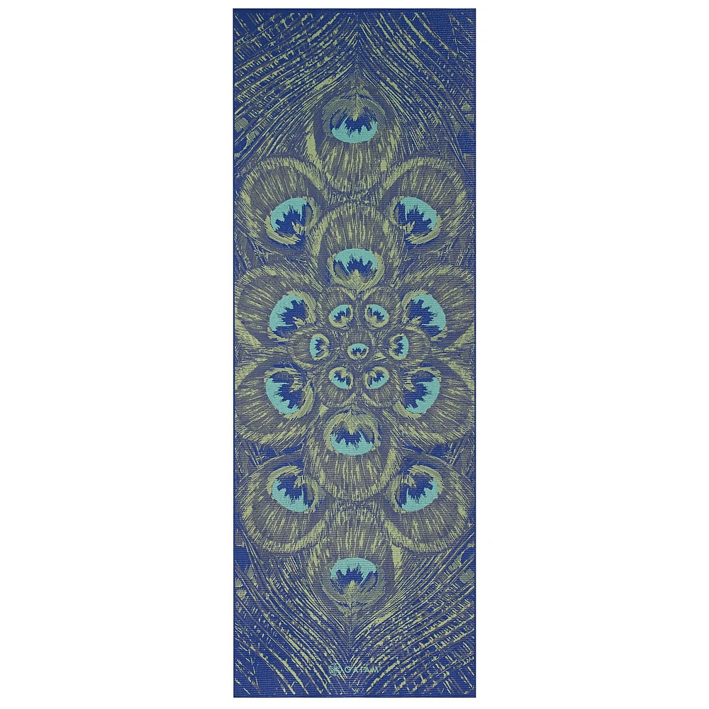 Gaiam 6mm Rev Print Yoga Mat-Peacock