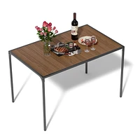 Homy Casa 47 Inch Dining Table Up to 4 Person - Rectangle Office Desk for Student with Manufactured Wood Metal