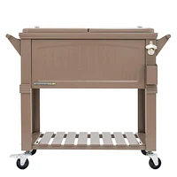 Permasteel - 80QT Furniture Style Patio Cooler - TAUPE