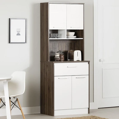 Pantry Cabinet with Microwave Hutch from the collection Myro South Shore