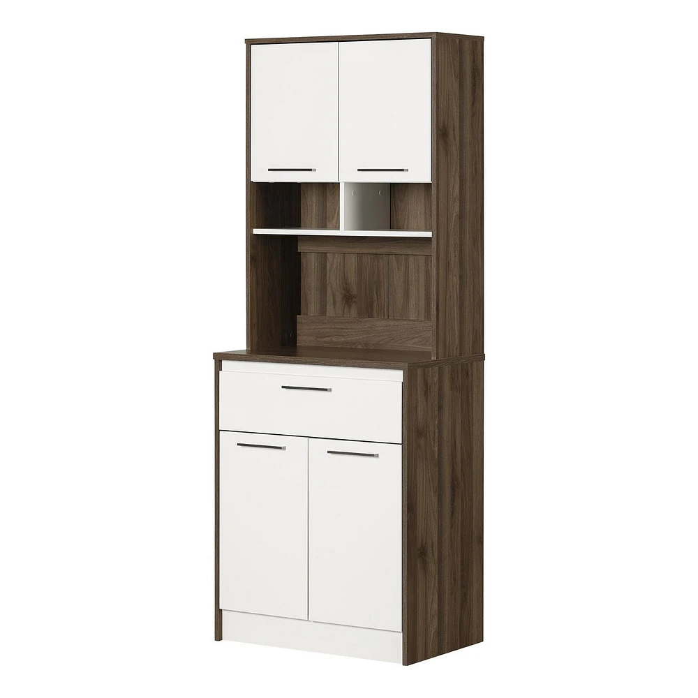 Pantry Cabinet with Microwave Hutch from the collection Myro South Shore