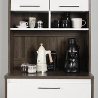 Pantry Cabinet with Microwave Hutch from the collection Myro South Shore