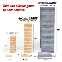 GoSports - Giant Wooden Toppling Tower - Gray