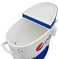 Permasteel - Glacière de terrasse ovale PEPSI 80QT - BLANC