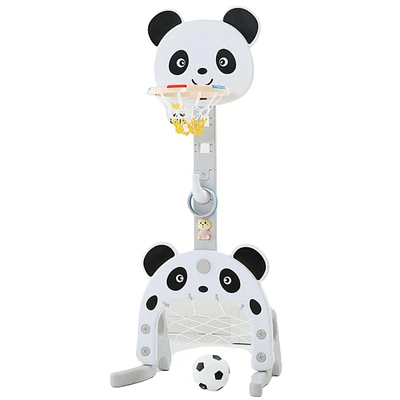 KidsVIP Panda Kids and Toddlers Indoor/ Outdoor Basketball/ Football/Music Adjustable Height