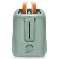 Mainstays 2-Slice Toaster with 6 Shade Settings and Removable Crumb Tray, Sage Green