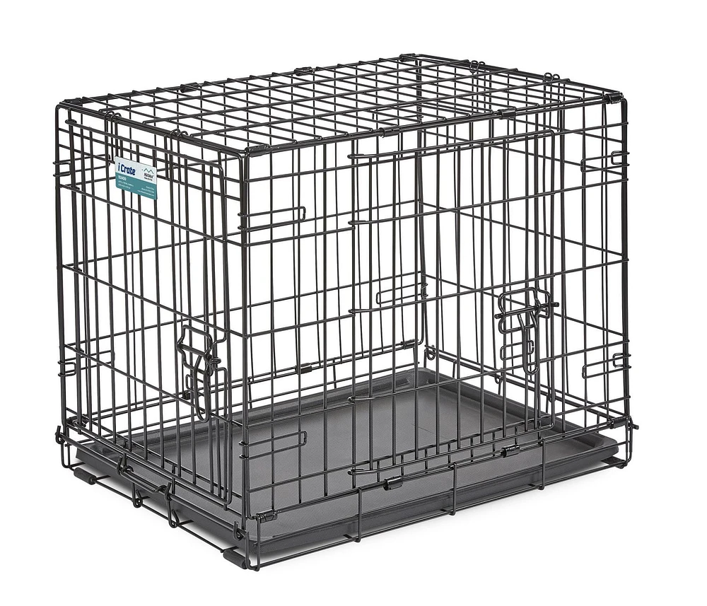 MidWest iCrate Double-Door Folding Dog Crate with Divider Panel, 2-Door Dog Crate