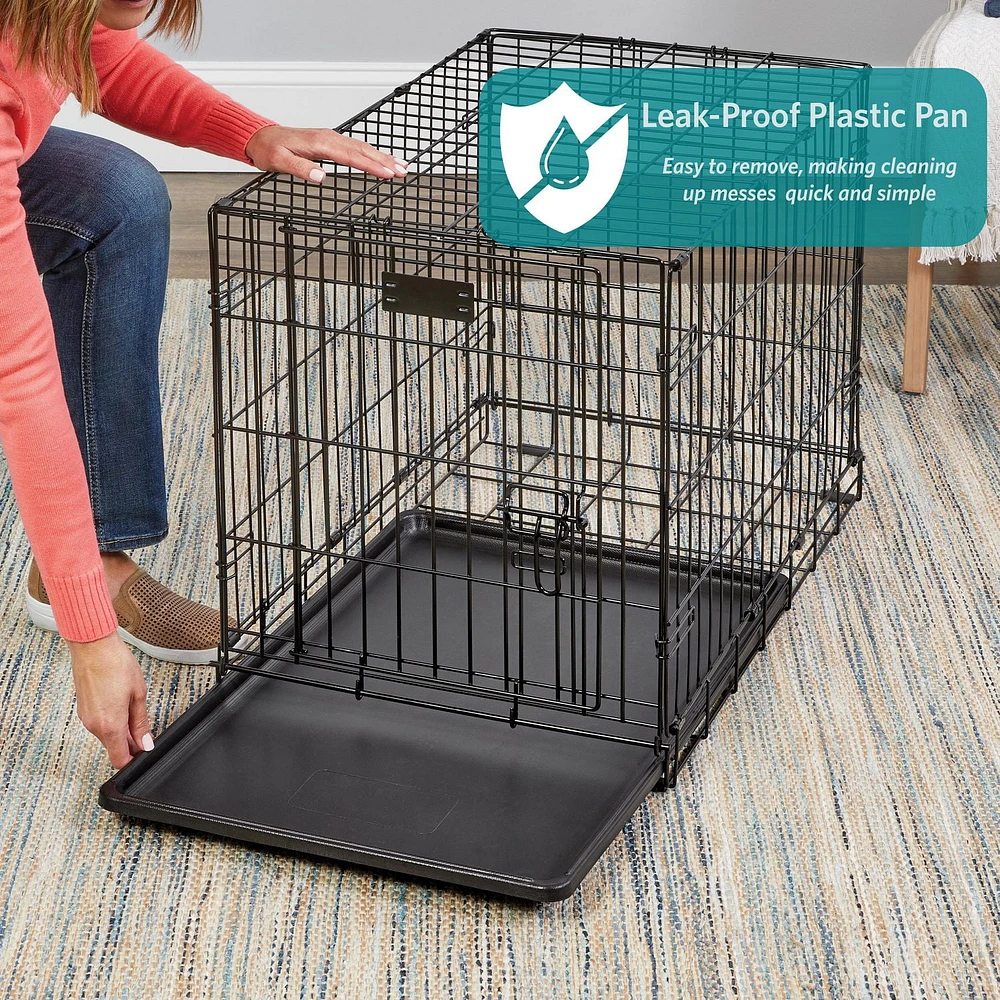 MidWest iCrate Double-Door Folding Dog Crate with Divider Panel, 2-Door Dog Crate