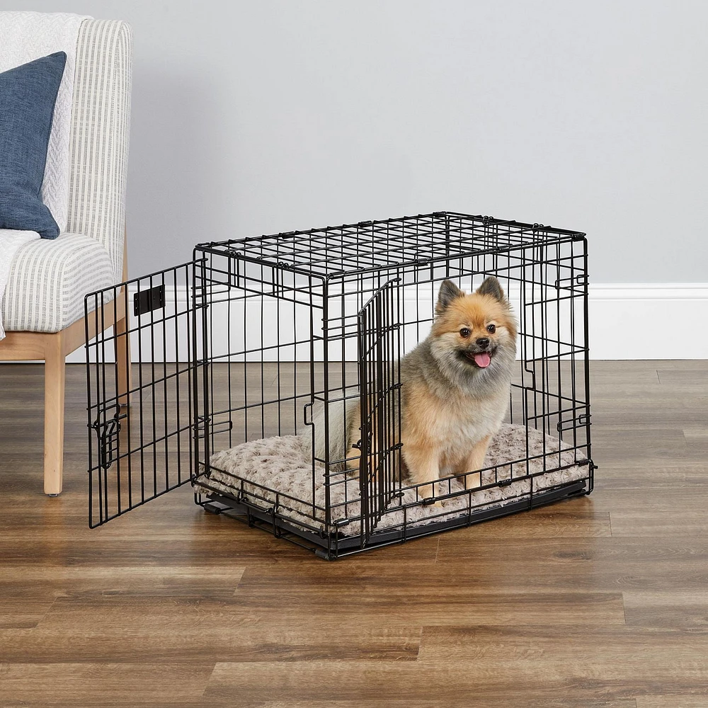 MidWest iCrate Double-Door Folding Dog Crate with Divider Panel, 2-Door Dog Crate