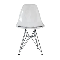 Heavenly Collection Clear Chrome Chair