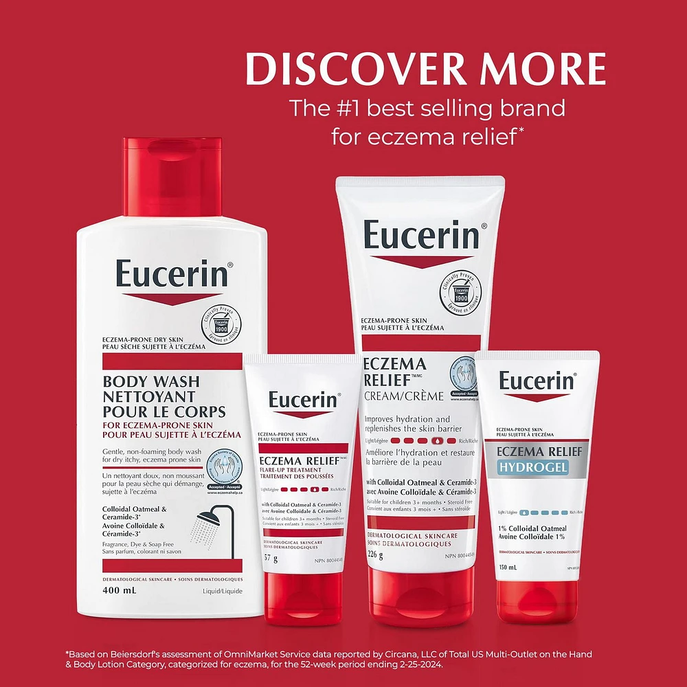 Traitement des poussées Eczema Relief d’Eucerin pour visage et corps sujette à l'eczéma, 57g 57g