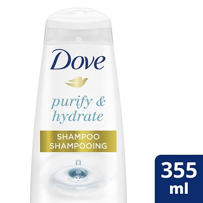 Dove Purify & Hydrate Shampoo, 355 ml Shampoo