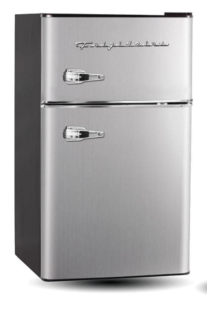 Frigidaire, 3.2 Cu. Ft Retro Compact Refrigerator with Chrome Trim and Handle, 3.2Cu ft Compact Retro Fridge