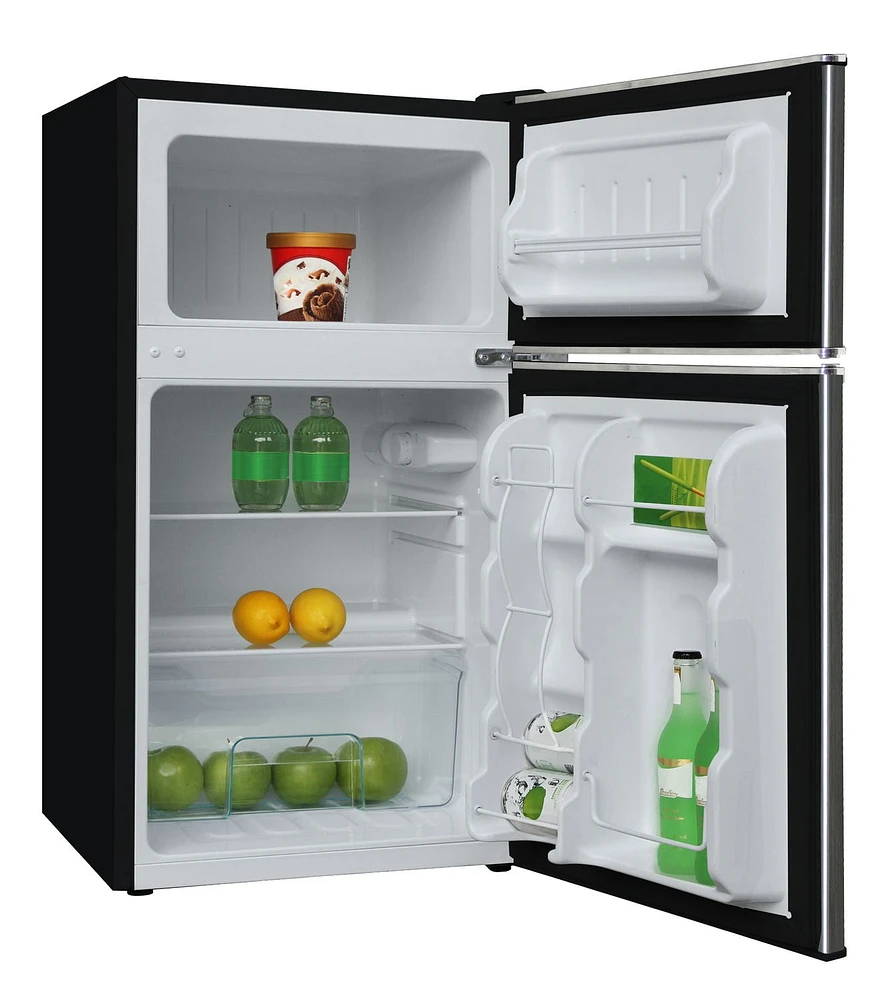 Frigidaire, 3.2 Cu. Ft Retro Compact Refrigerator with Chrome Trim and Handle, 3.2Cu ft Compact Retro Fridge