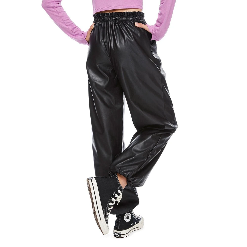 My Sister's Closet Girls' Faux Leather Parachute Pant