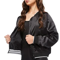 My Sister's Closet Girls' Satin Bomber Jacket, Sizes S-XXL