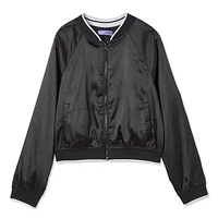 My Sister's Closet Girls' Satin Bomber Jacket, Sizes S-XXL