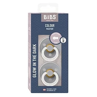 BIBS Pacifiers | Natural Rubber Baby Pacifier | Set of 2 BPA-Free Soothers | Made in Denmark | Size 6-18 Months