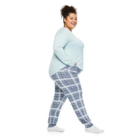 George Plus Women's Pajama 2-Piece Set, Sizes 1X-4X